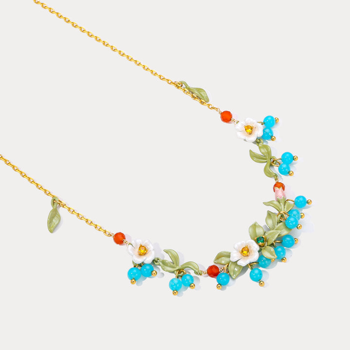 Blueberry Flower Necklace
