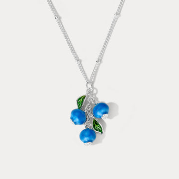 Selenichast Silver Blueberry Necklace 