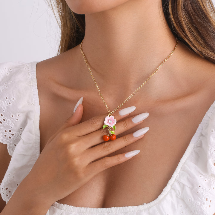 Flower Cherry Necklace