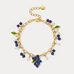 Selenichast Blueberry Gold Charm Bracelet