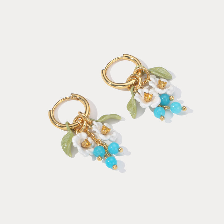 Blueberry Flower Earrings