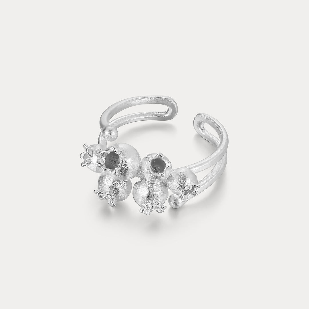Selenichast Silver Blueberry Ring