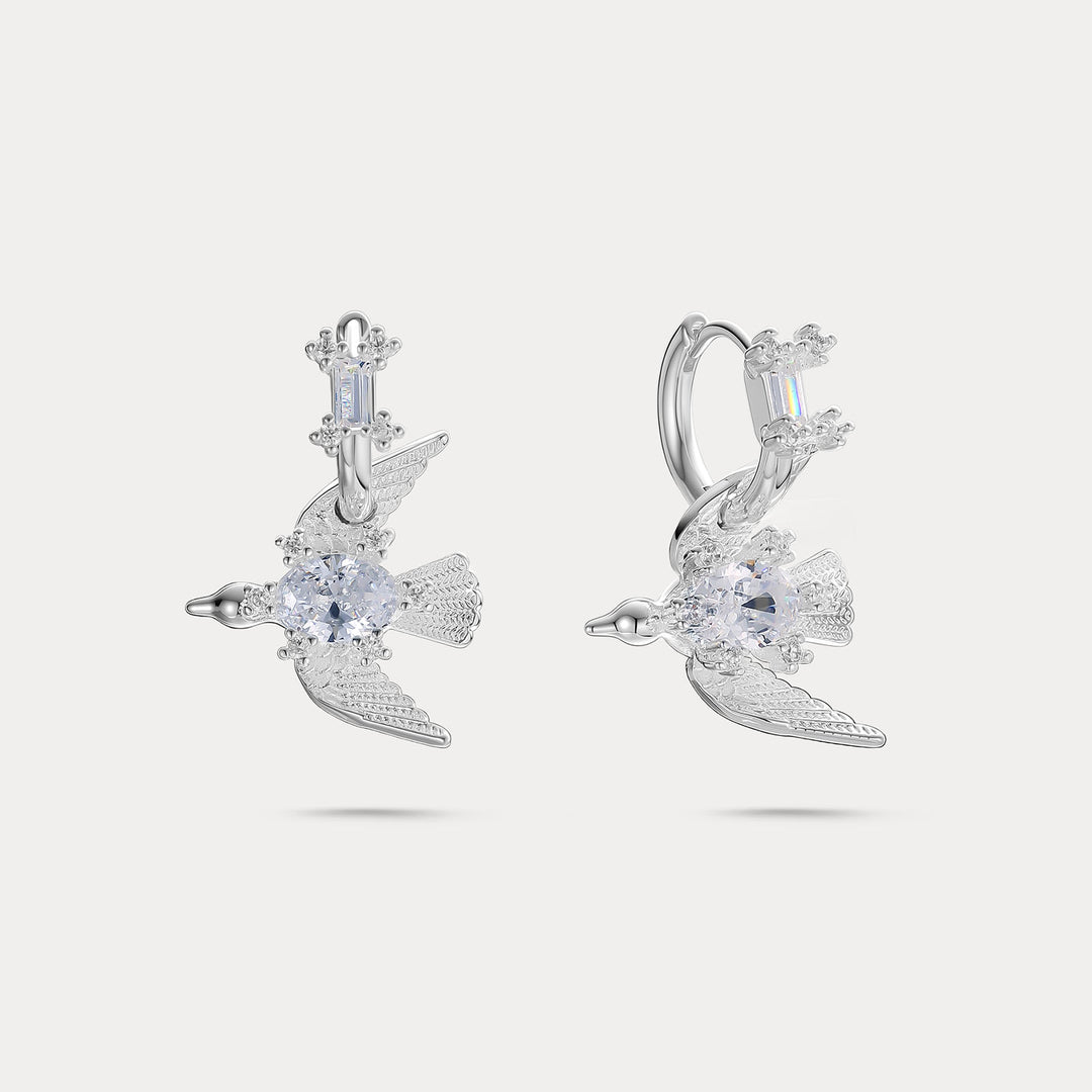 Selenichast Swallow Huggie Earrings