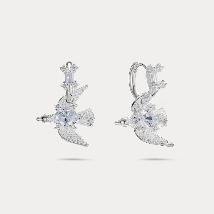 Selenichast Swallow Huggie Earrings