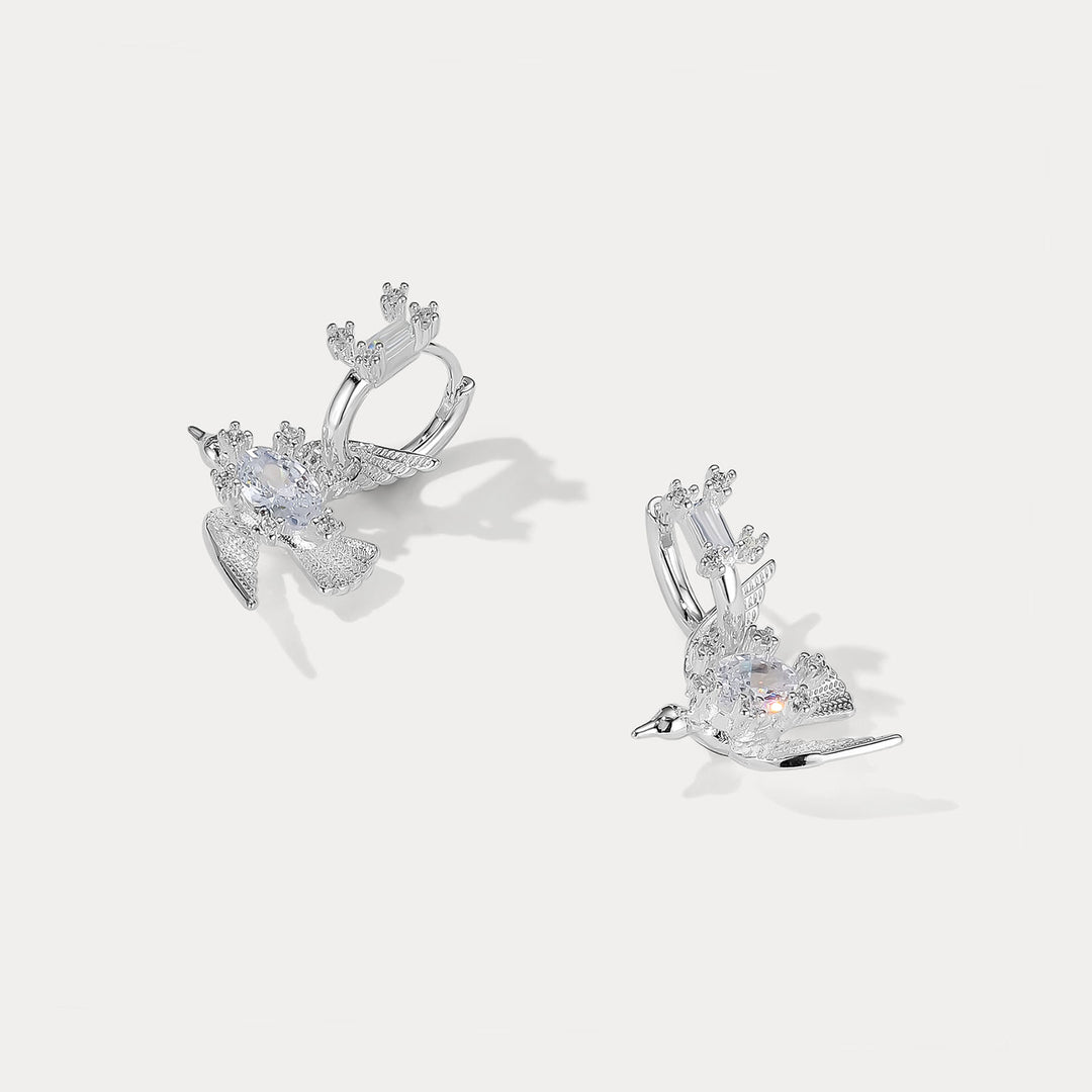 Selenichast Swallow Huggie Earrings