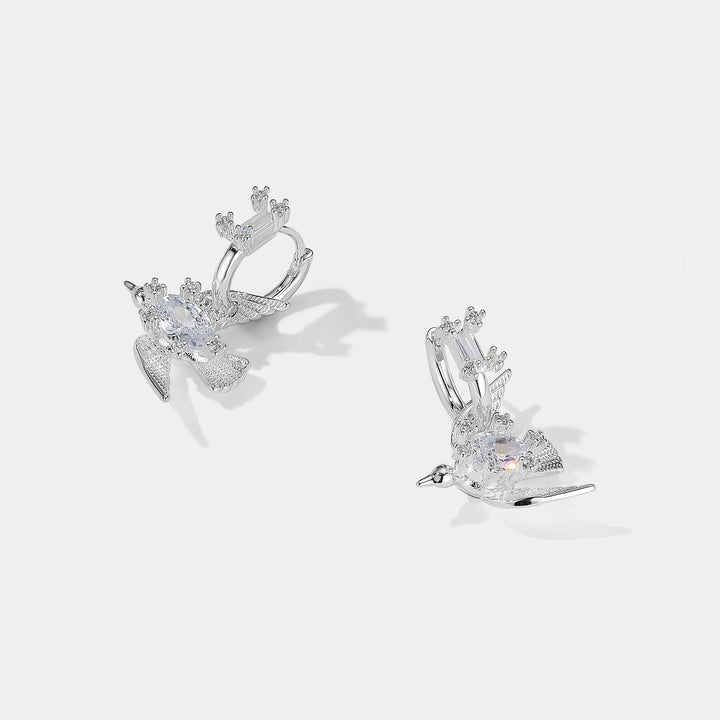 Selenichast Swallow Huggie Earrings