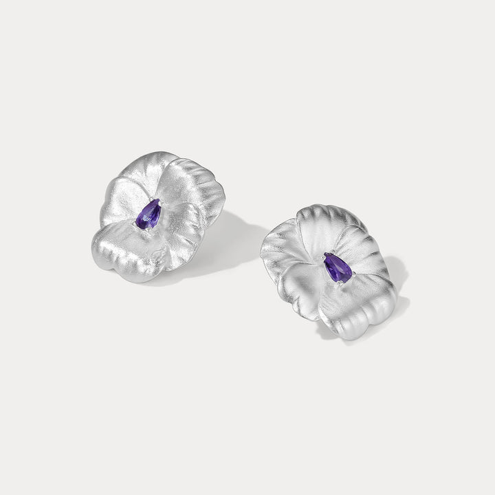 Selenichast Pansy Earrings Gold