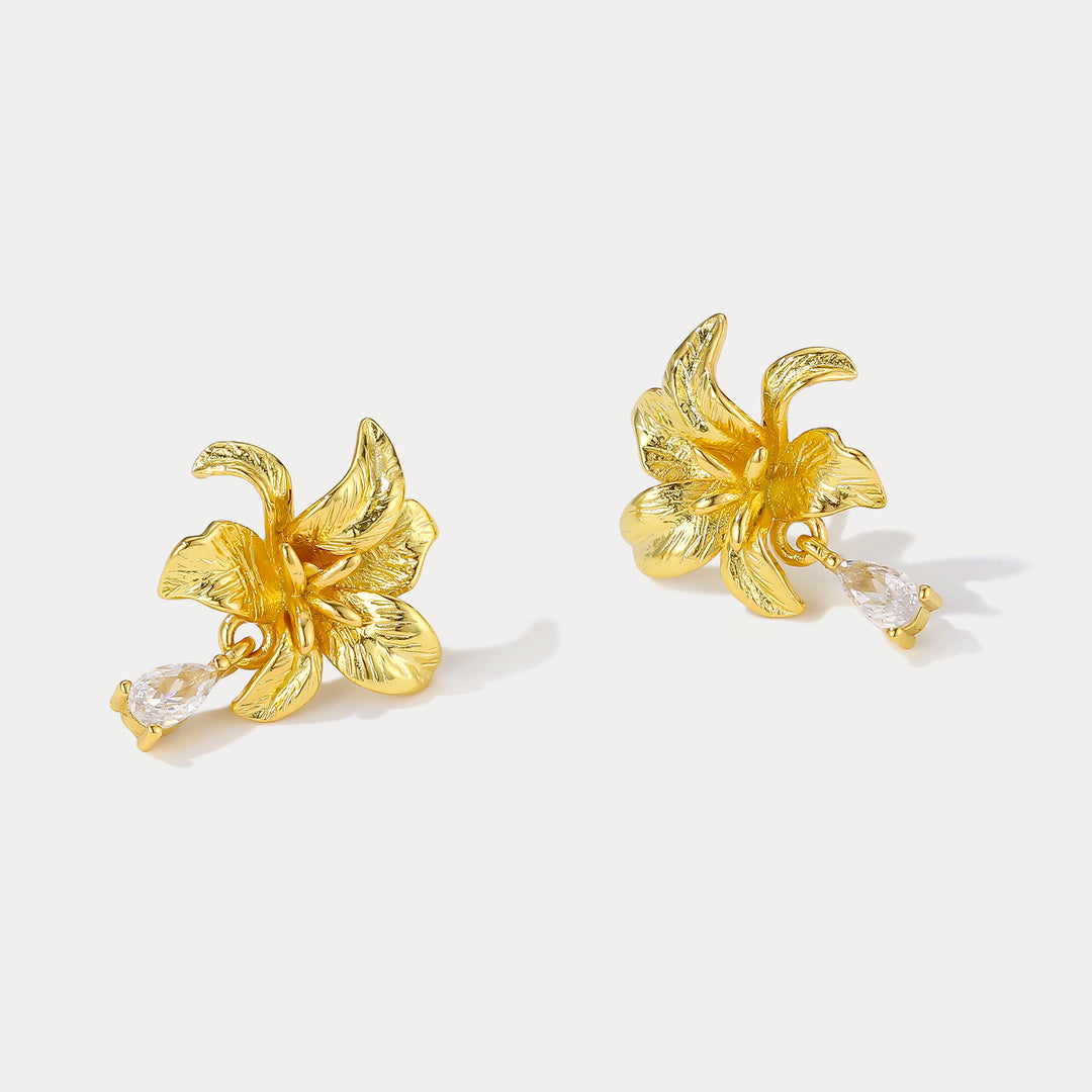 Selenichast Lily Earrings Gold Earrings
