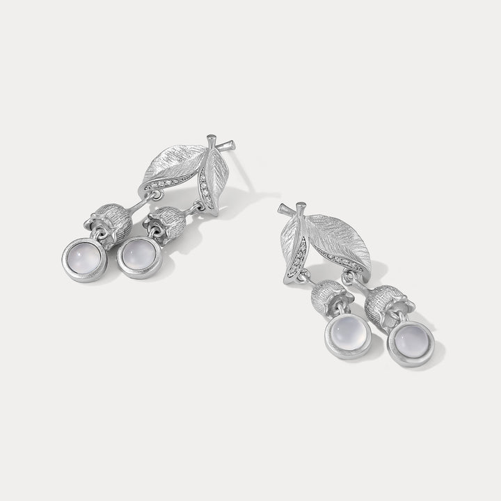 Silver Lily of the valley Earrings Selenichast 