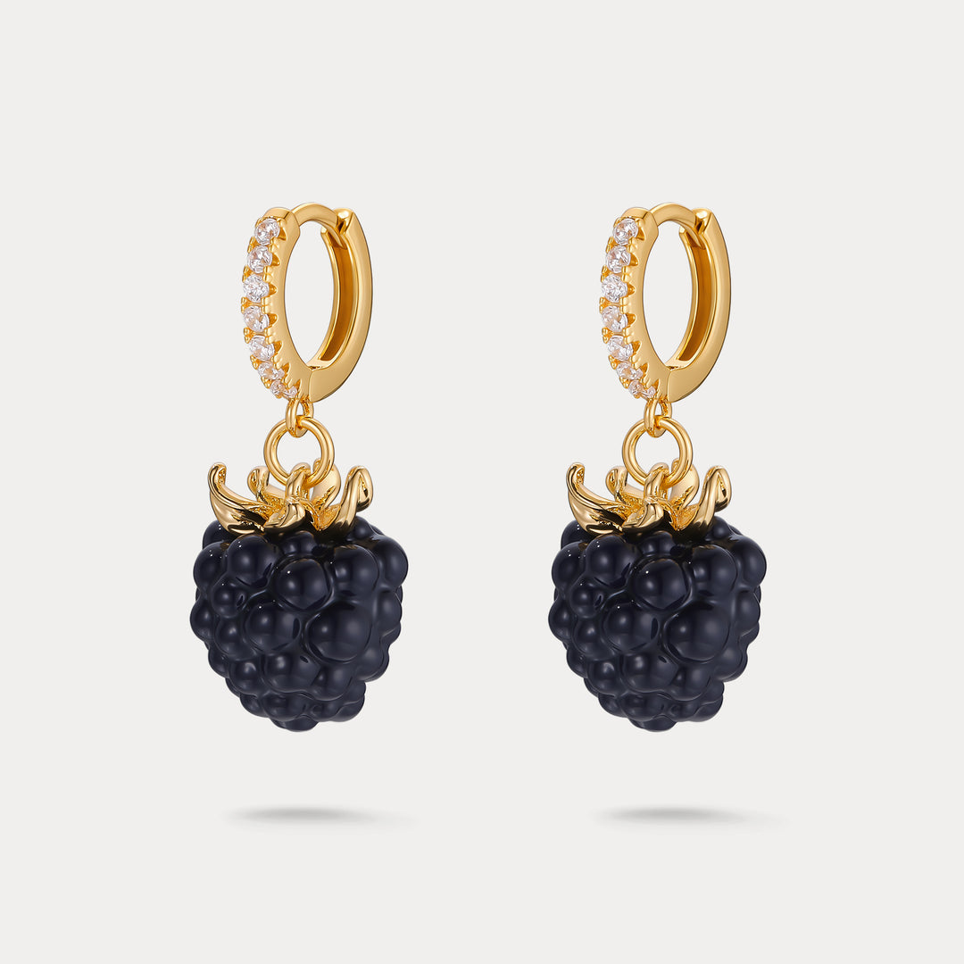 Selenichast Blackpberry Hoop Earrings