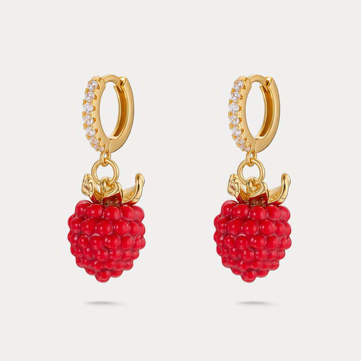 Selenichast Raspberry Hoop Earrings