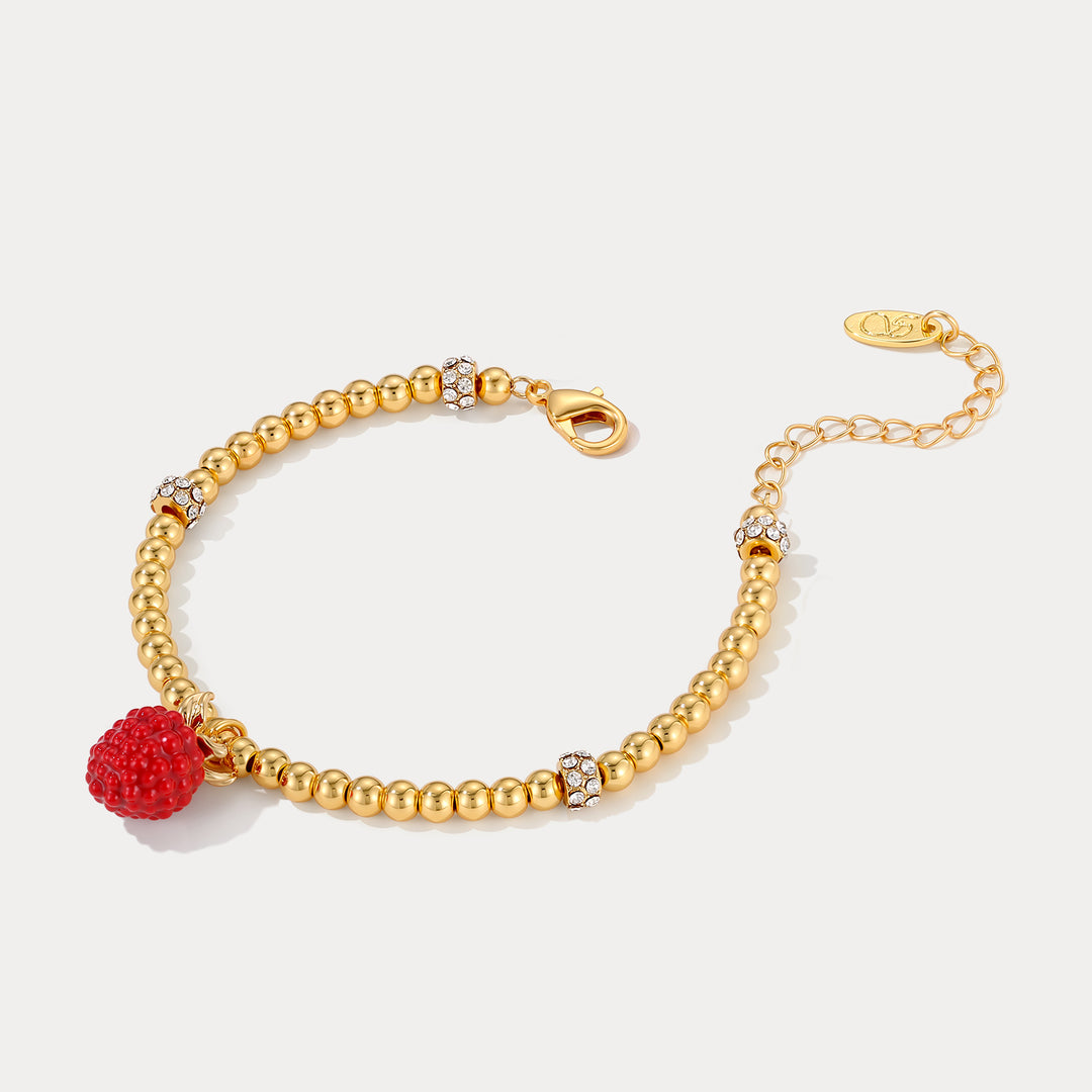 Raspberry Beaded Bracelet