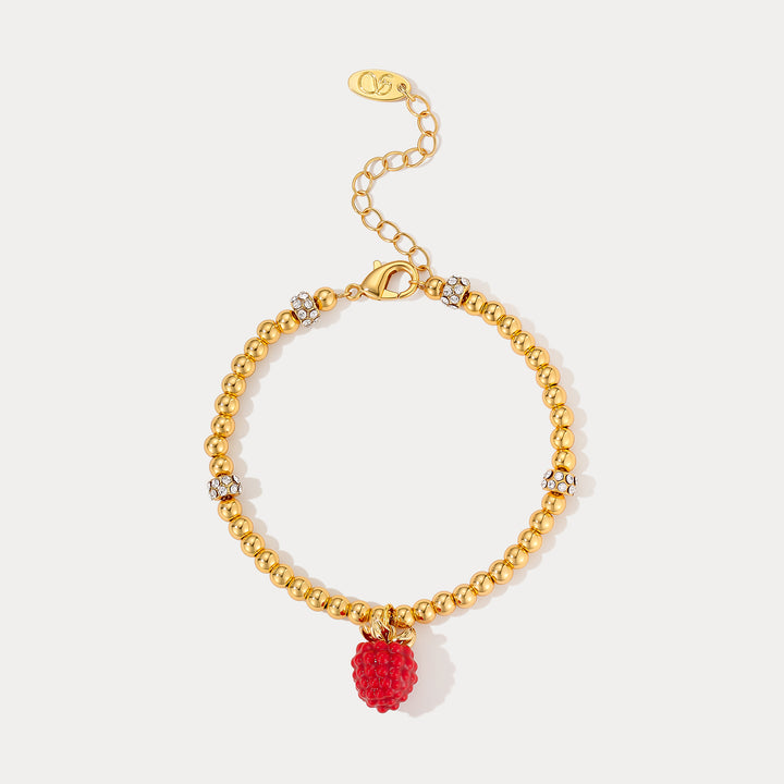 Selenichast Raspberry Beaded Bracelet