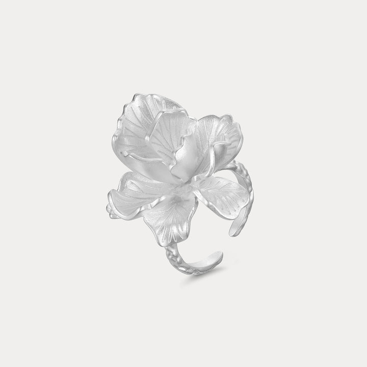 Selenichast Silver Flower Ring
