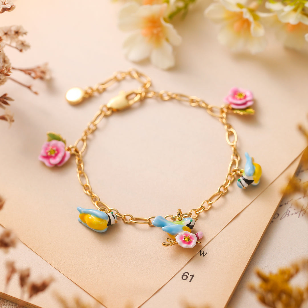 Delicate Blue Tit Bracelet
