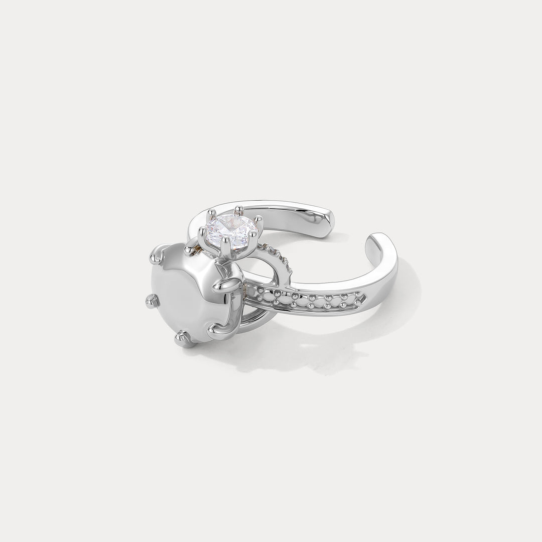 Silver Statement Ring Selenichast  Statement Jewelry