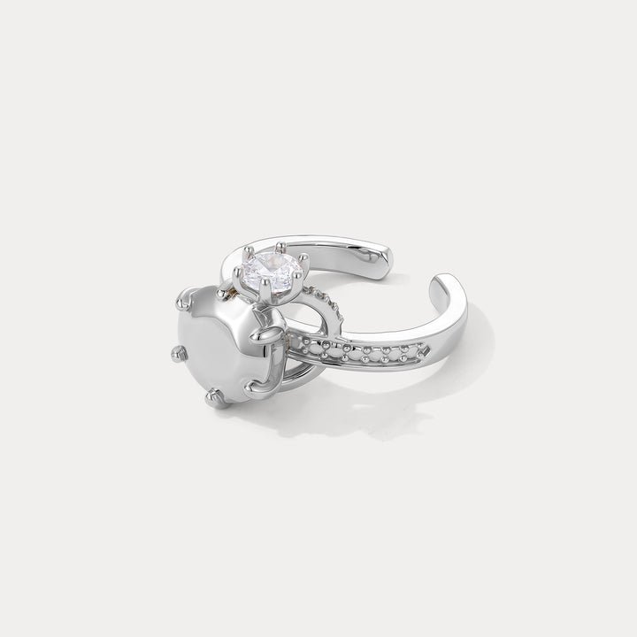 Silver Statement Ring Selenichast  Statement Jewelry