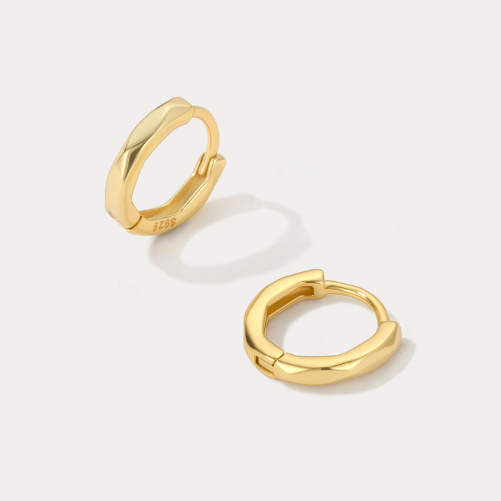 Gold Huggie Earrings Selenichast 