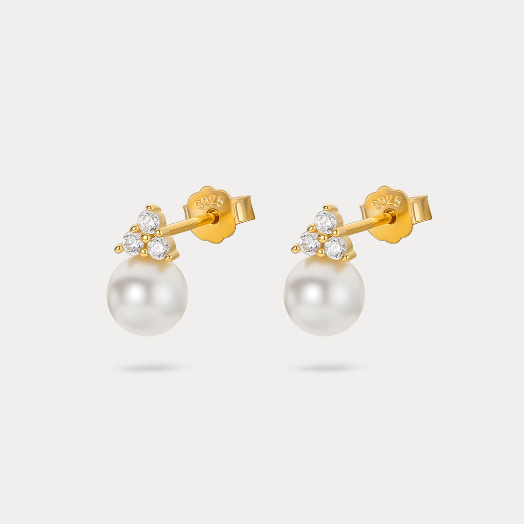 Selenichast Pearl Stud Earrings Pearl Jewelry