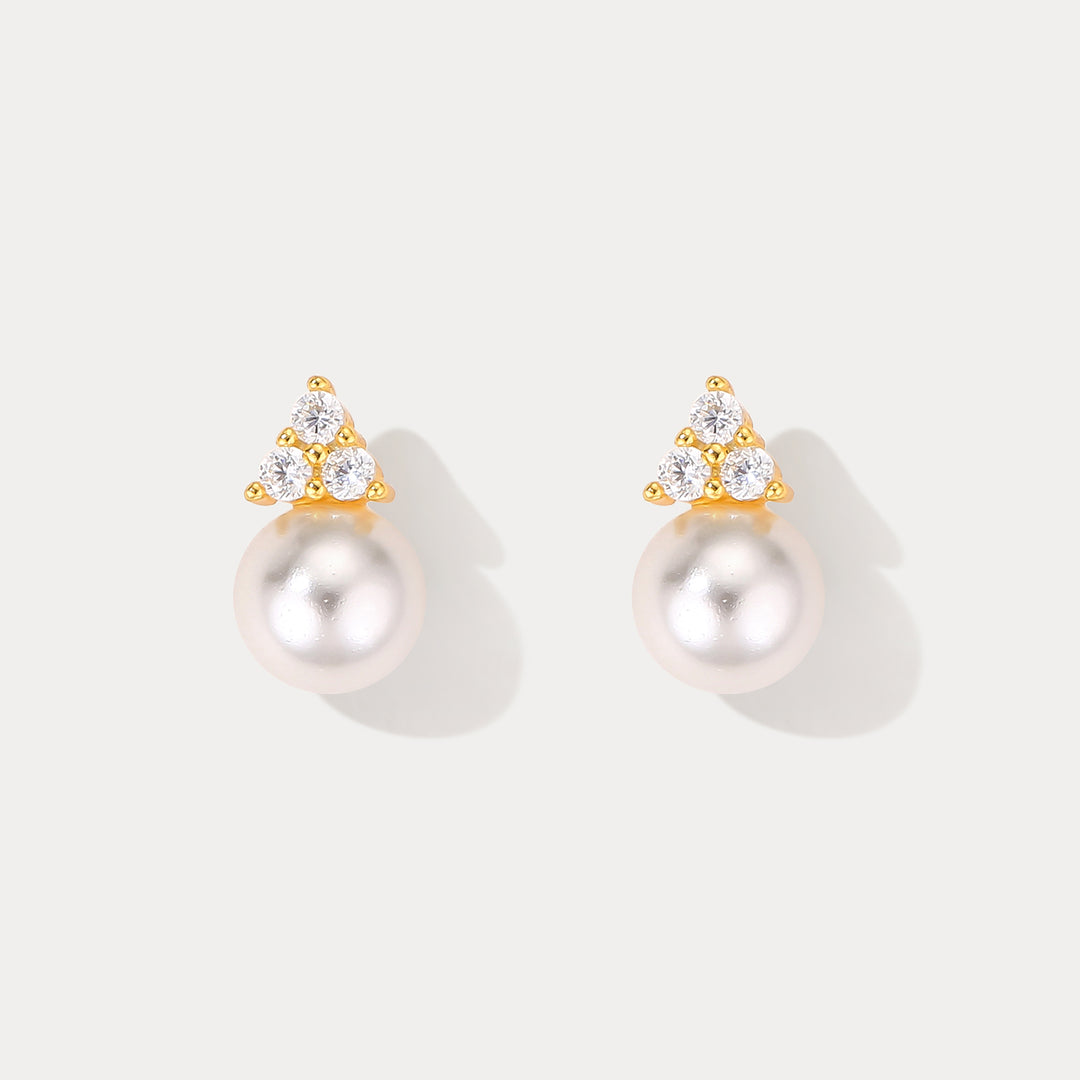 Selenichast Pearl Stud Earrings
