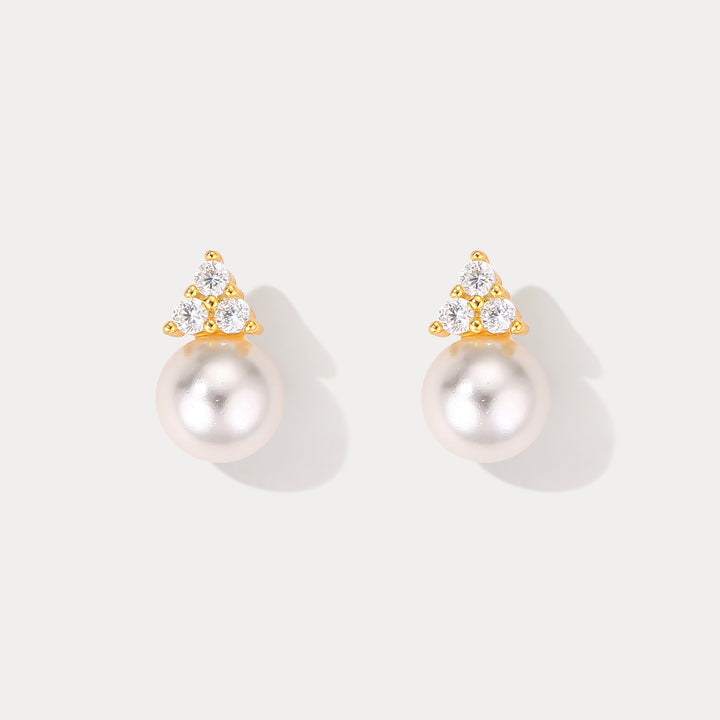 Selenichast Pearl Stud Earrings