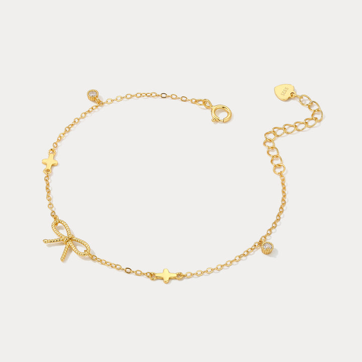 Selenichast Bow Bracelet Gold Jewelry