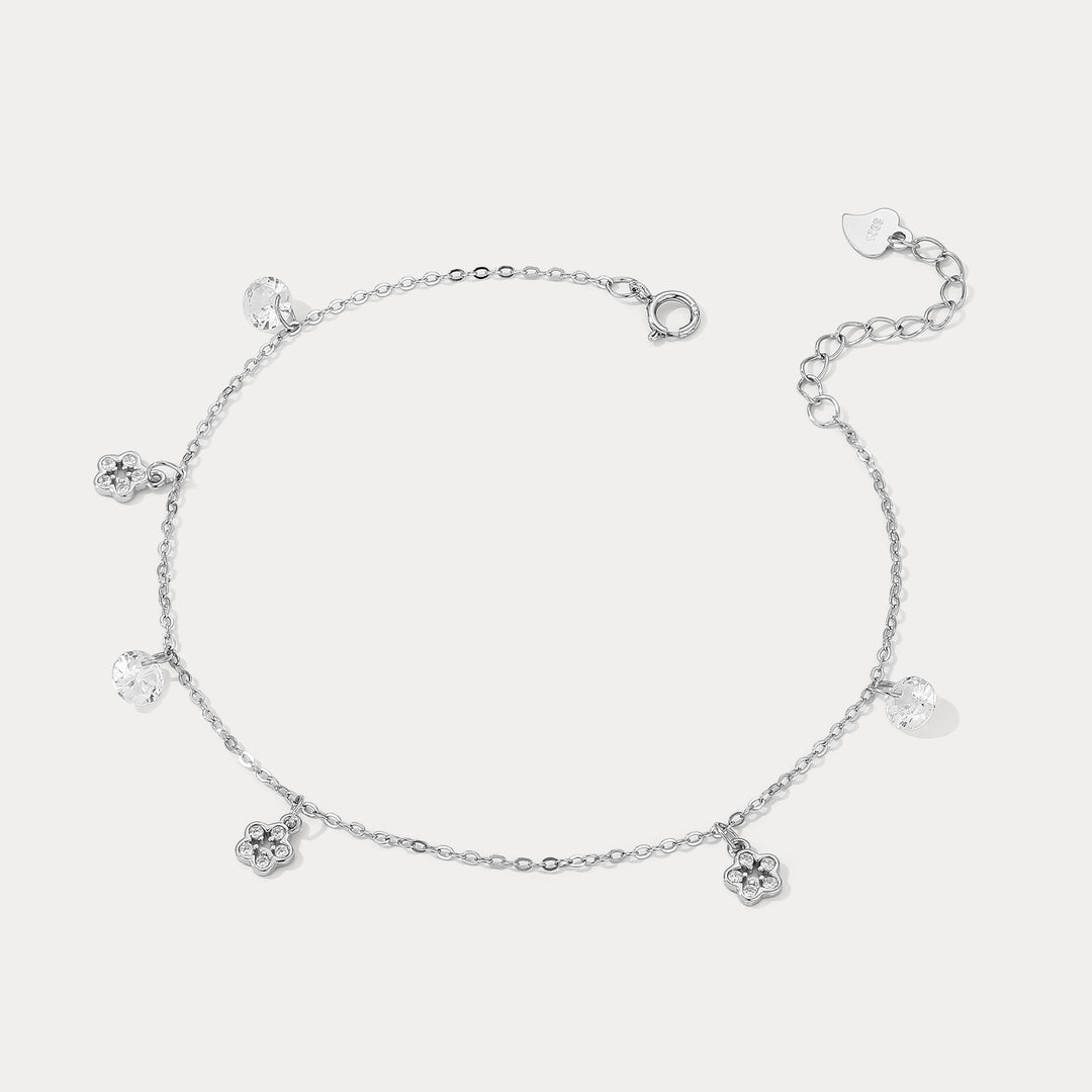 Flower Charm Anklet Selenichast 