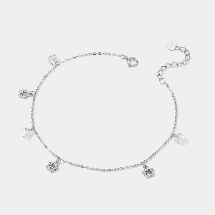 Flower Charm Anklet Selenichast 