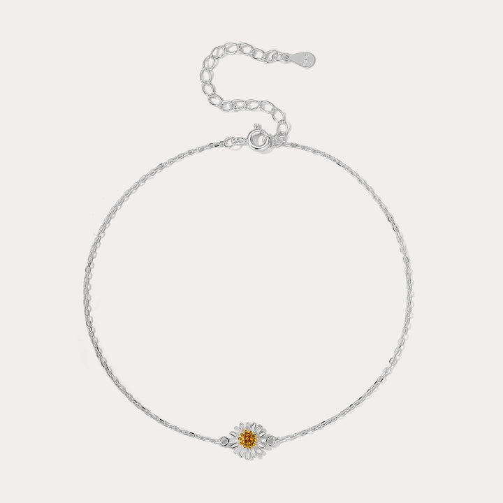 Selenichast Silver Daisy Anklet
