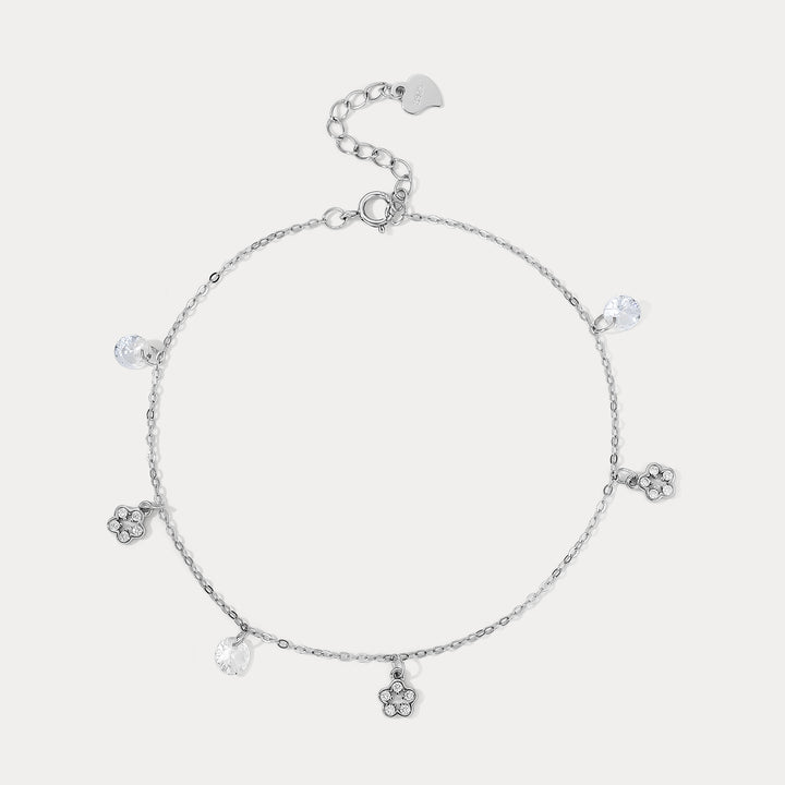 Selenichast Flower Charm Anklet