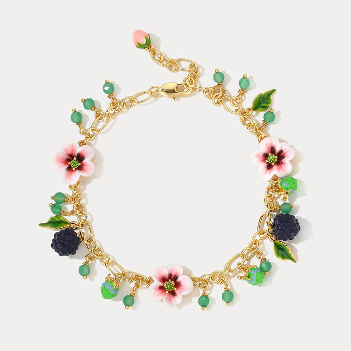 Selenichast Blackberry Flower Beads Bracelet
