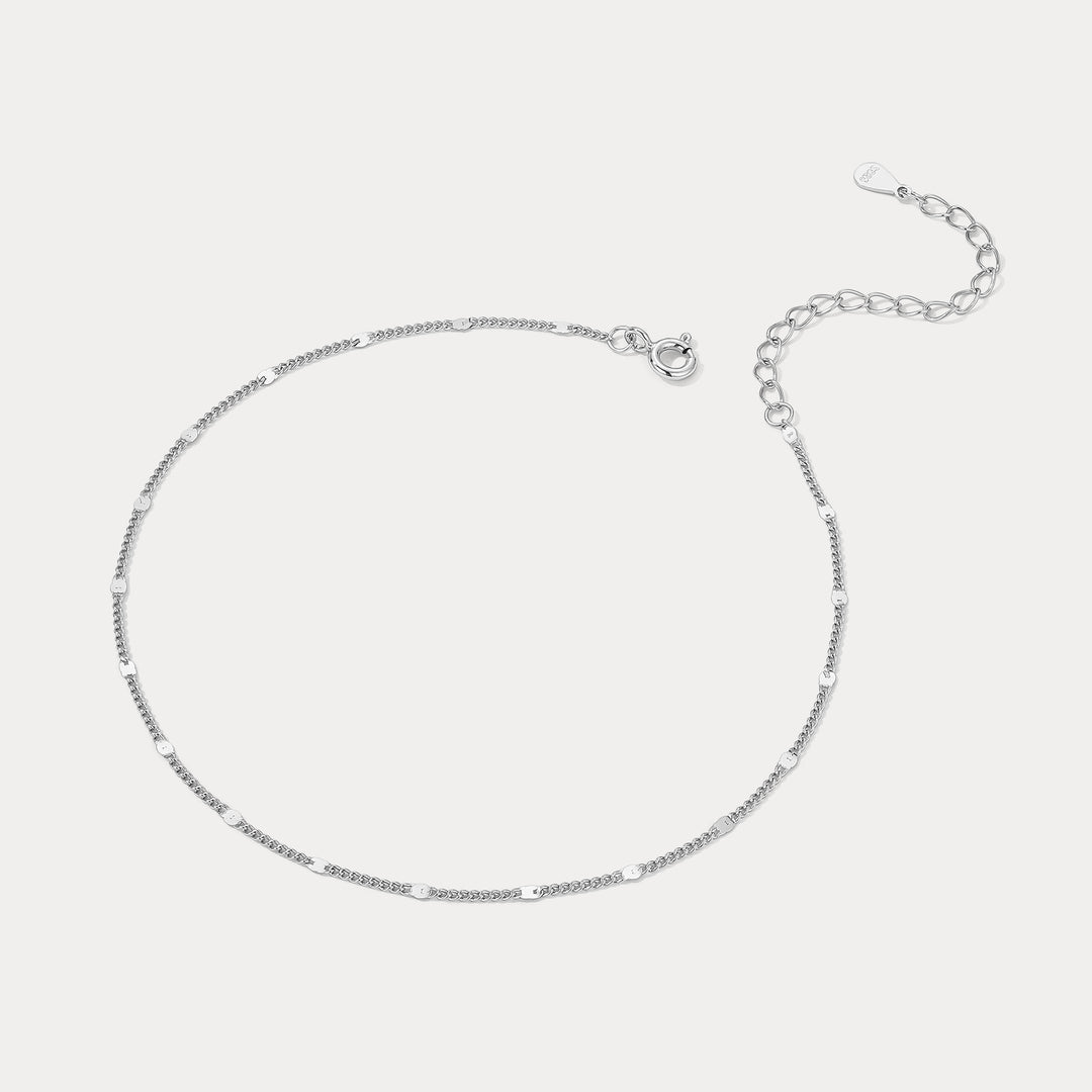 Silver Chain Anklet Selenichast 