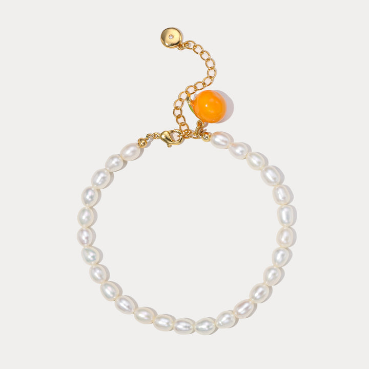Orange Pearl Bracelet