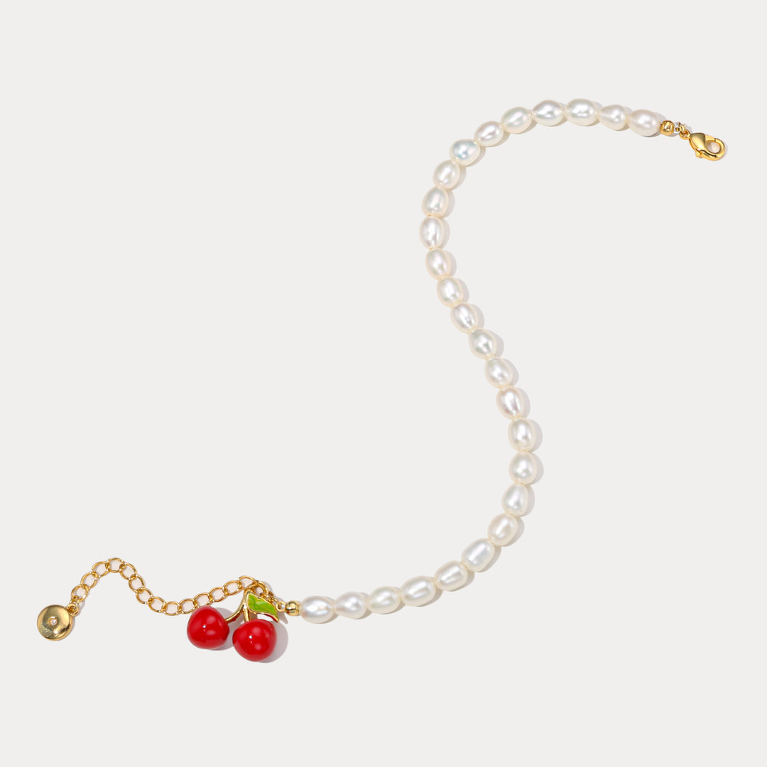 Cherry Pearl Bracelet