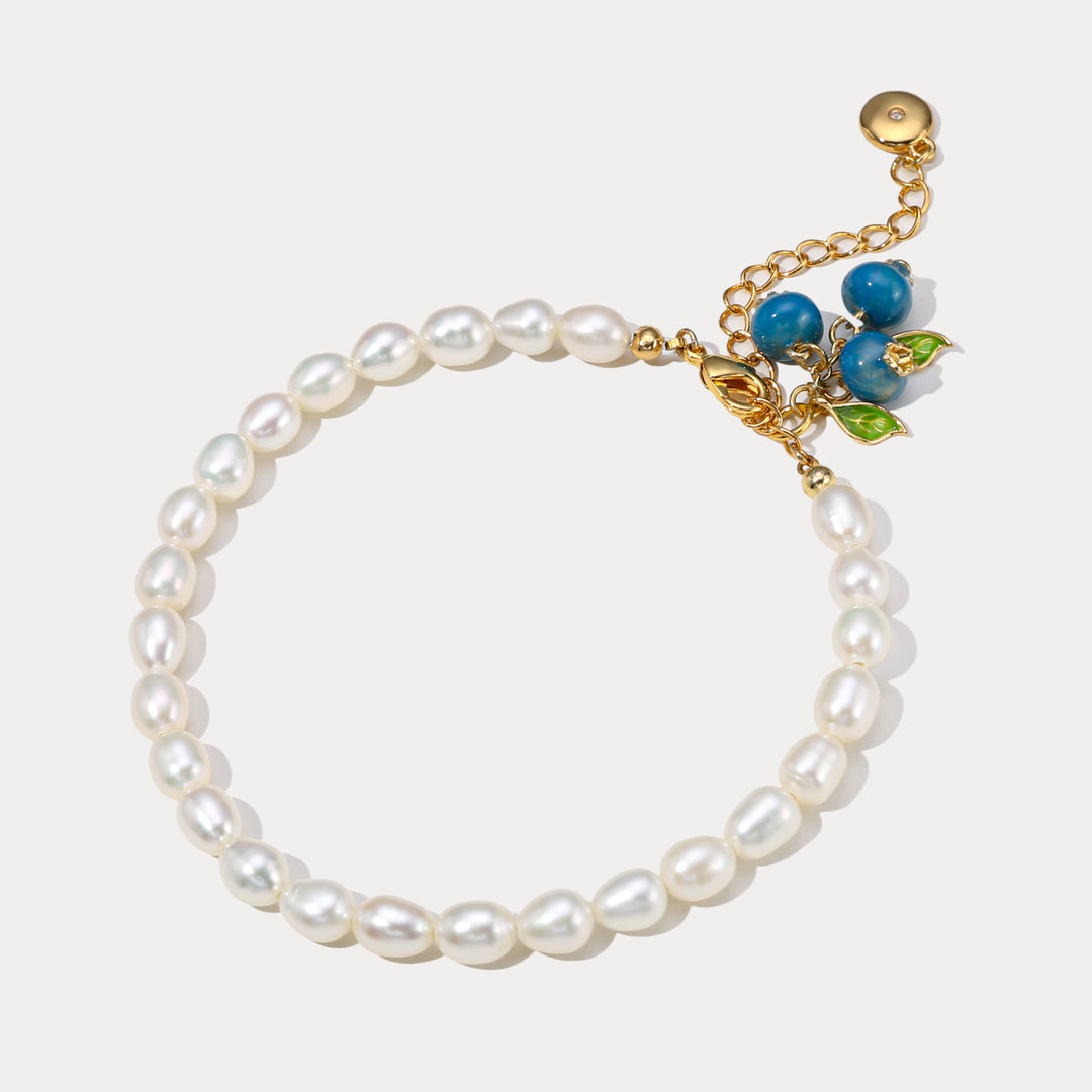 Bracelet de perle de bleuets