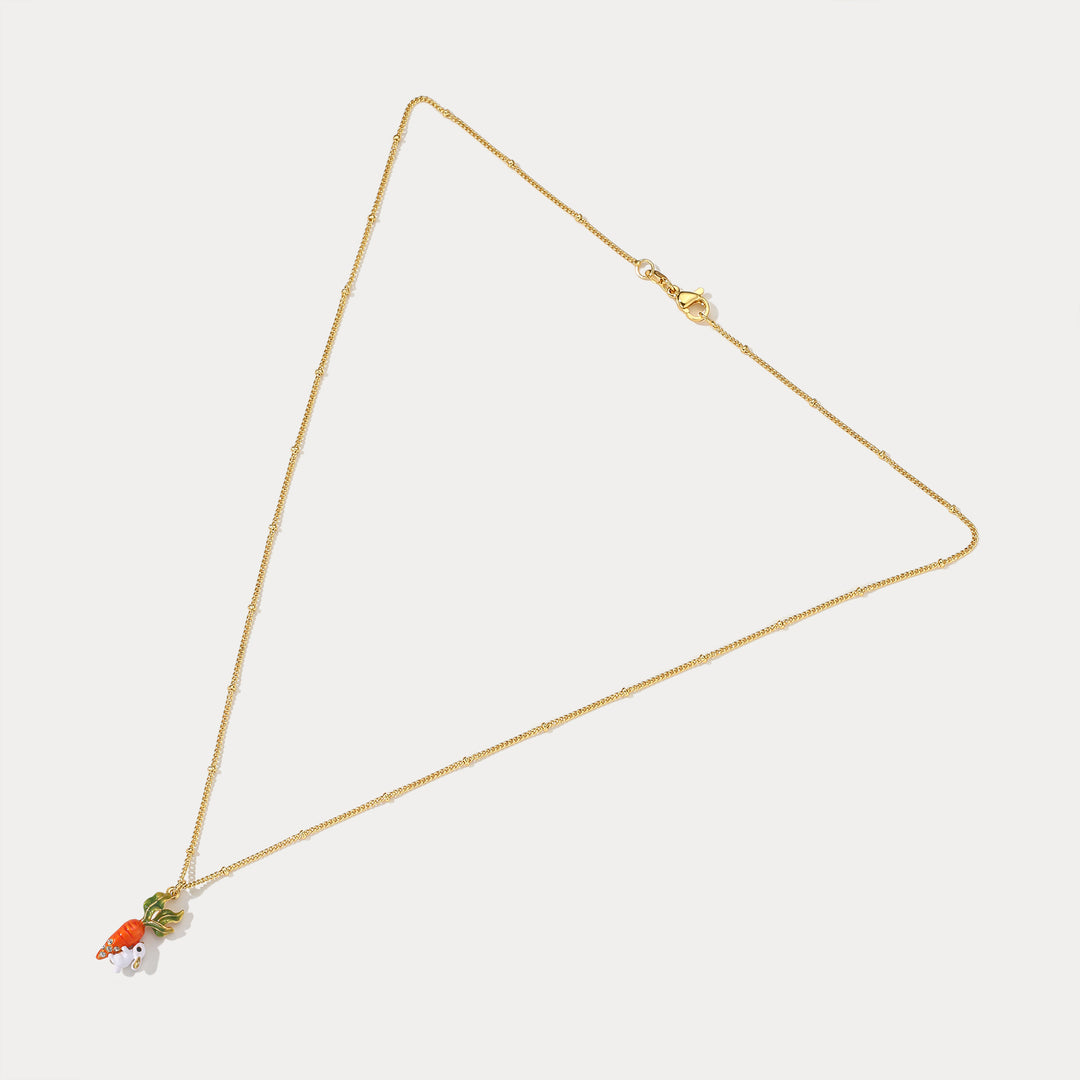 Carrot and Rabbit Necklace