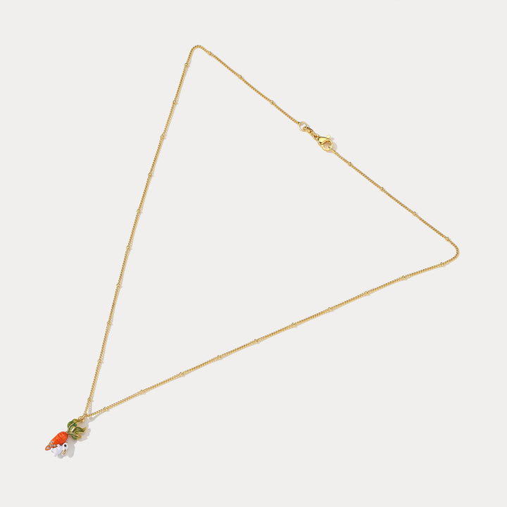 Carrot and Rabbit Necklace