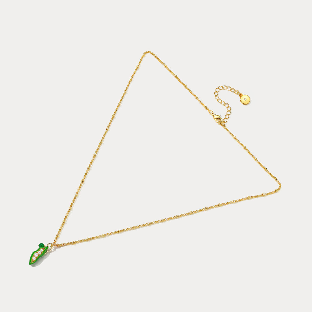 Pea Pod Necklace