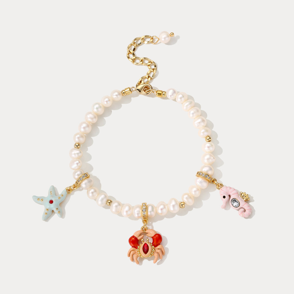 Selenichast Ocean Pearl Charm Bracelet