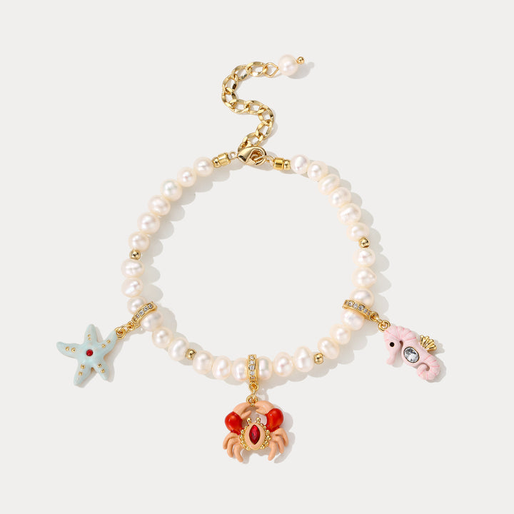 Selenichast Ocean Pearl Charm Bracelet