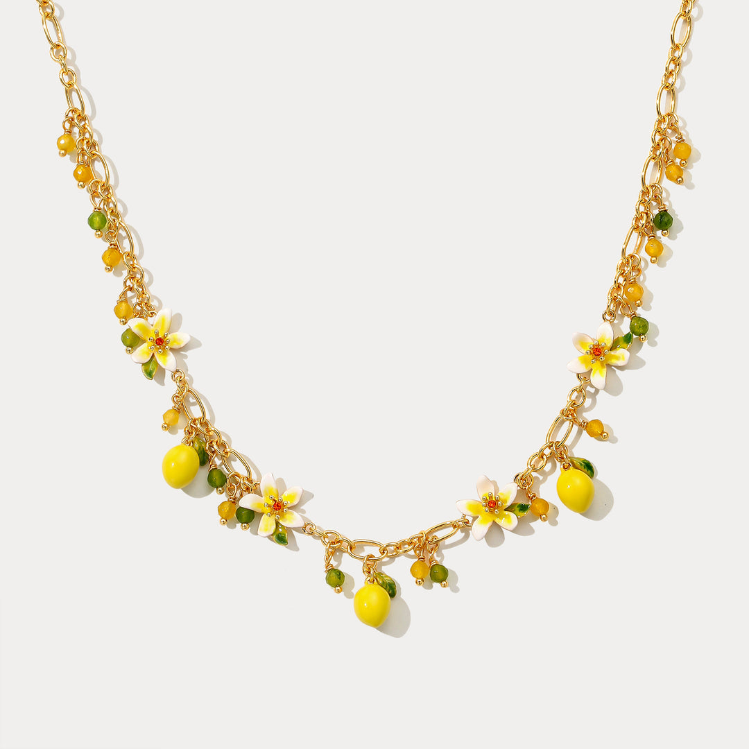Selenichast Lemon Charm Necklace