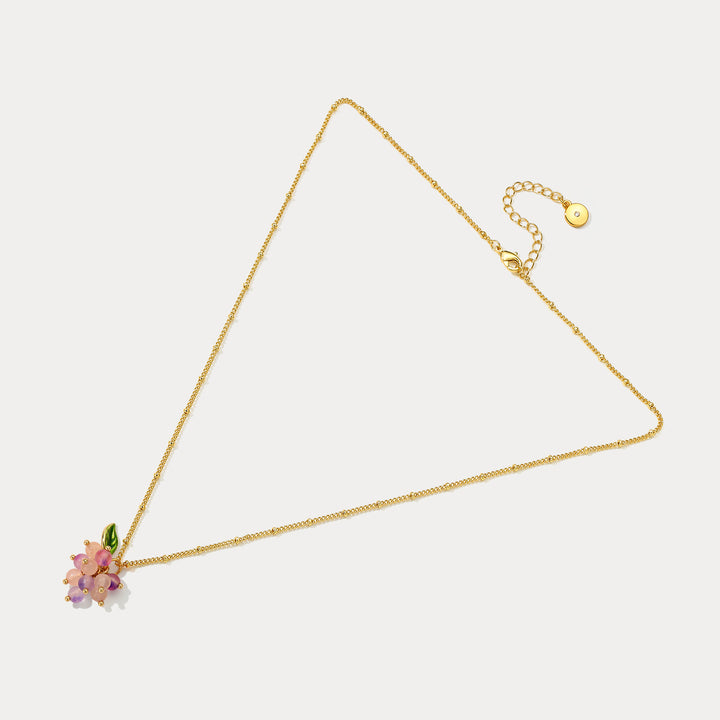 Selenichast Purple Berry Necklace Summer Jewelry