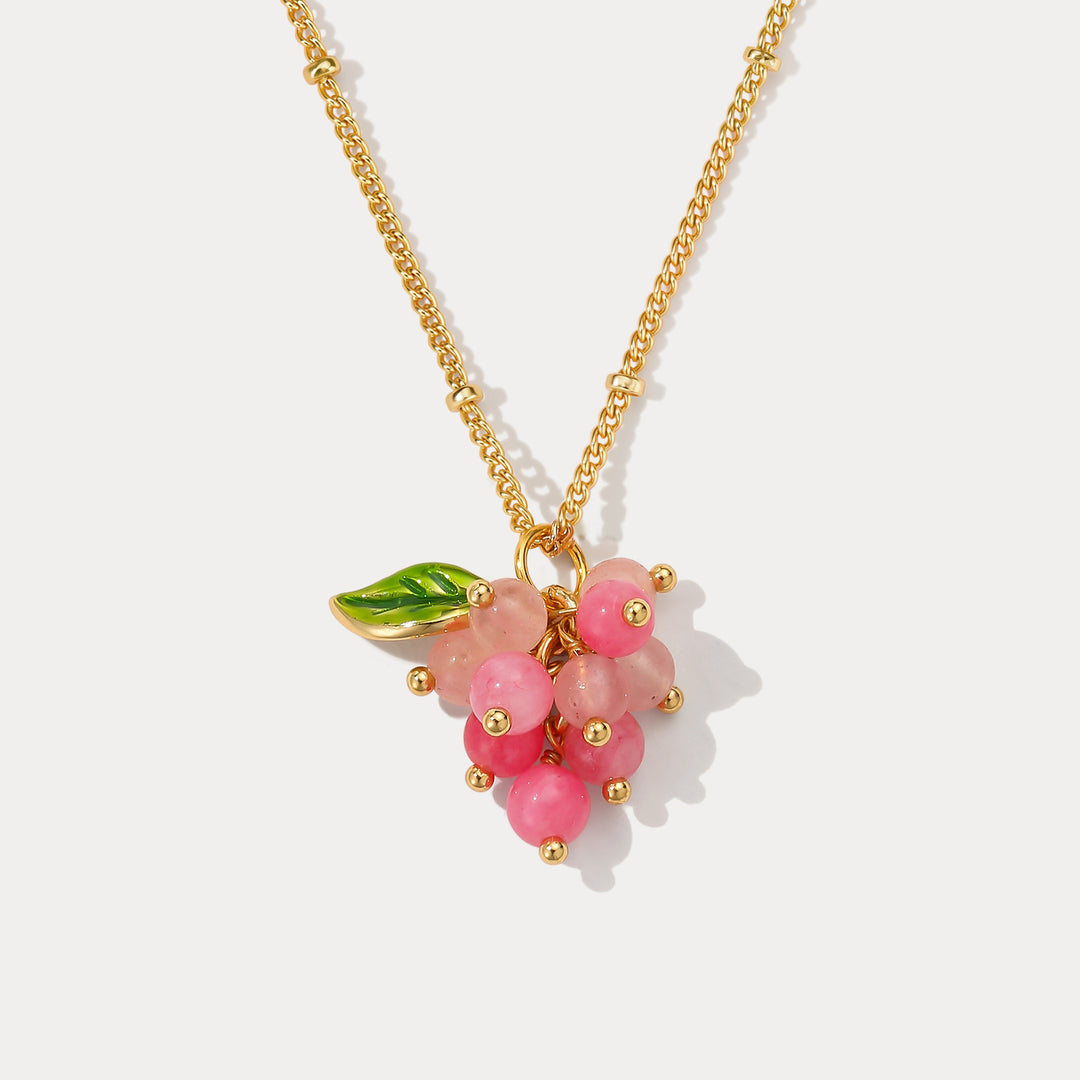 Selenichast Pink Berry Necklace
