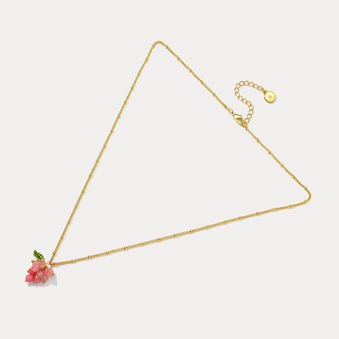 Pink Berry Necklace Selenichast 