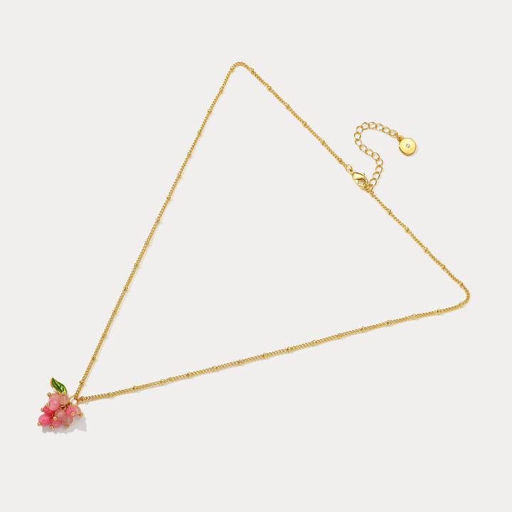 Pink Berry Necklace Selenichast 