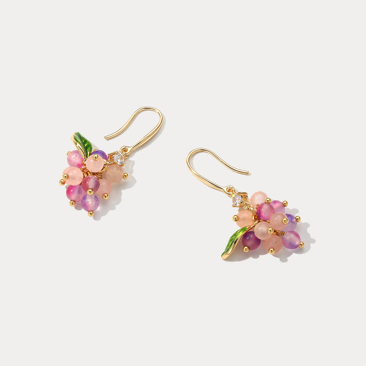 Selenichast Purple Berry Earrings 