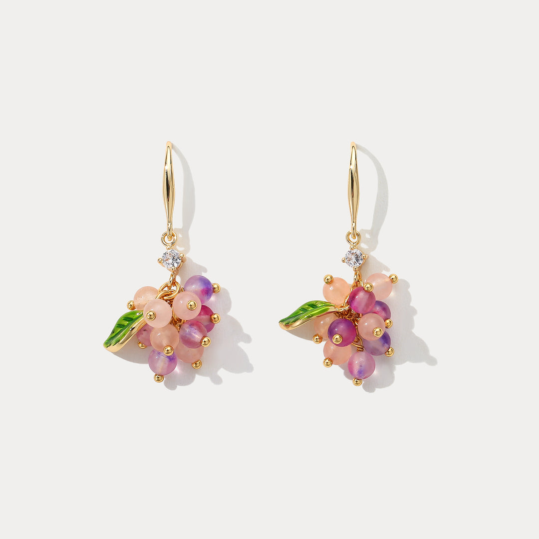 Purple Berry Earrings Selenichast