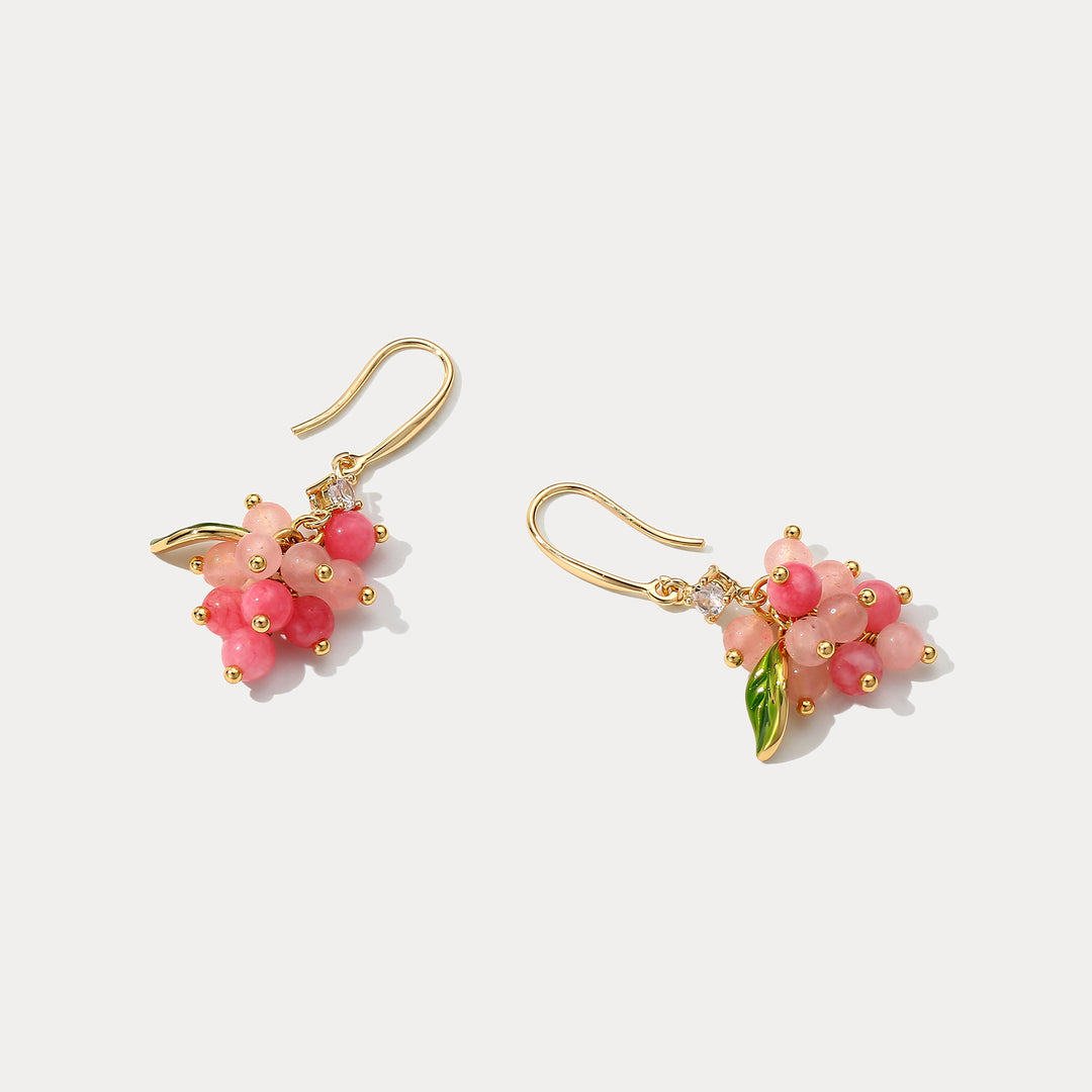 Pink Berry Earrings Selenichast 