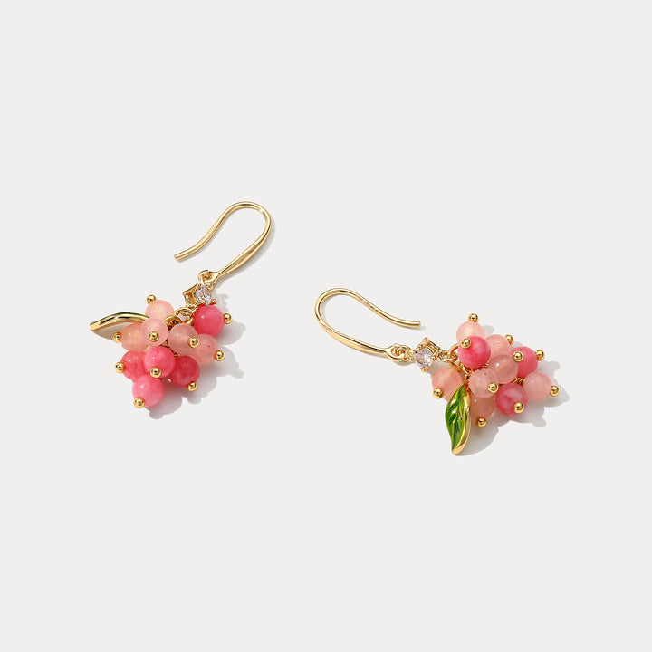 Pink Berry Earrings Selenichast 