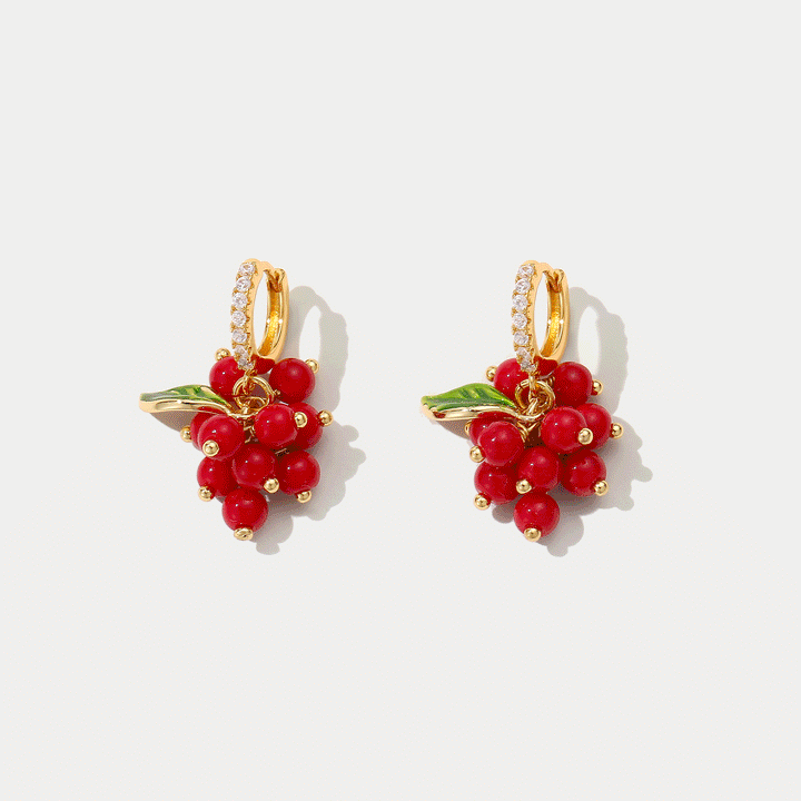 Selenichast Berry Huggie Earrings